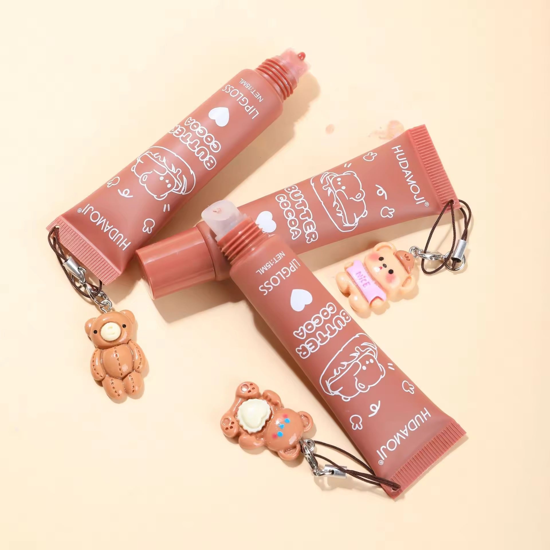 HUDAMOJI Butter Cocoa Lip Gloss – Soft Shine, Moisturizing & Lightweight